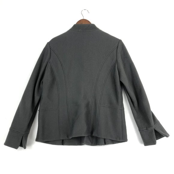 Coldwater Creek Women's Size 12 Grey Long Sleeve Cardigan Sweater Jacket Button - Picture 9 of 10